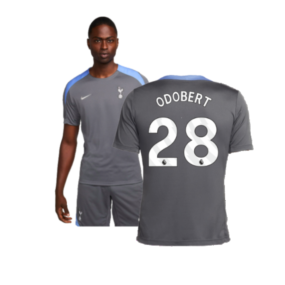 2024-2025 Tottenham Dri-Fit Strike Training Shirt (Dark Grey) (Odobert 28)