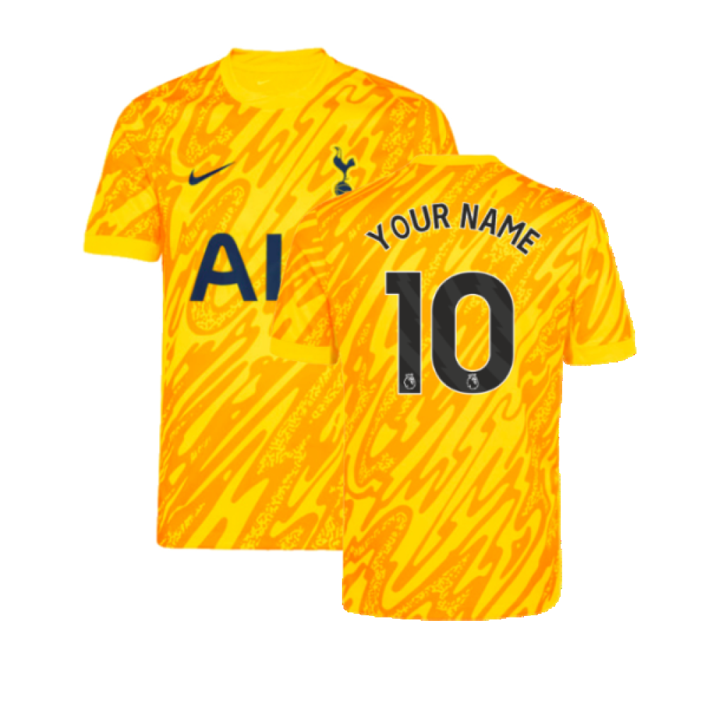 2024-2025 Tottenham Home Goalkeeper Shirt (Orange) - Kids (Your Name)