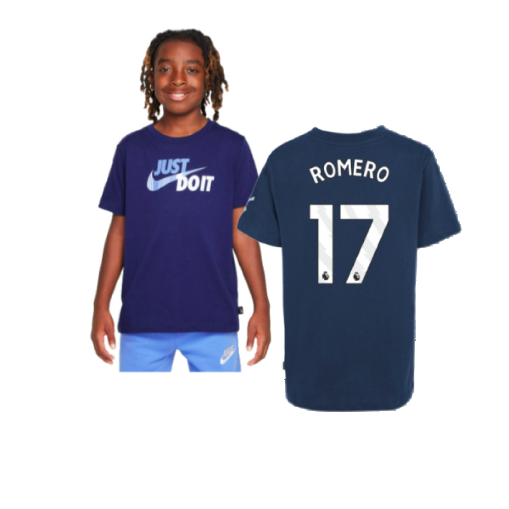 2024-2025 Tottenham Hotspur Just Do It T-Shirt (Navy) - Kids (Romero 17)