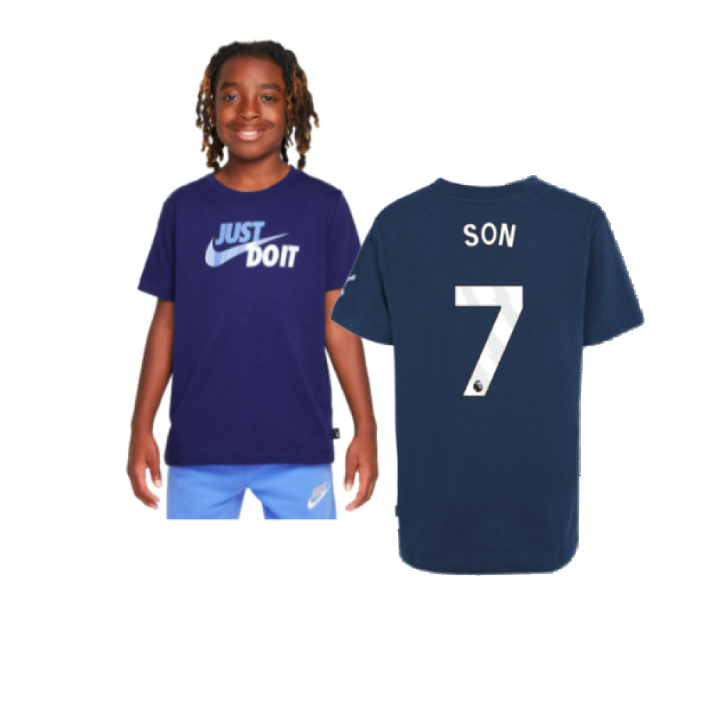 2024-2025 Tottenham Hotspur Just Do It T-Shirt (Navy) - Kids (Son 7)