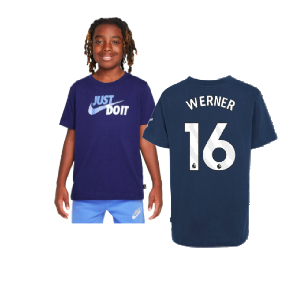 2024-2025 Tottenham Hotspur Just Do It T-Shirt (Navy) - Kids (Werner 16)