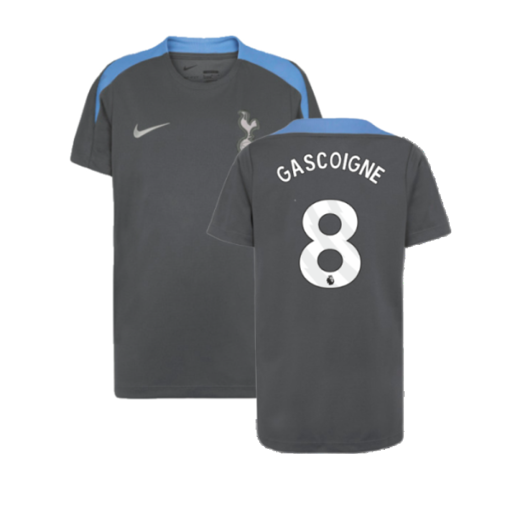 2024-2025 Tottenham Strike Dri-Fit Shirt (Dark Grey) - Kids (Gascoigne 8)