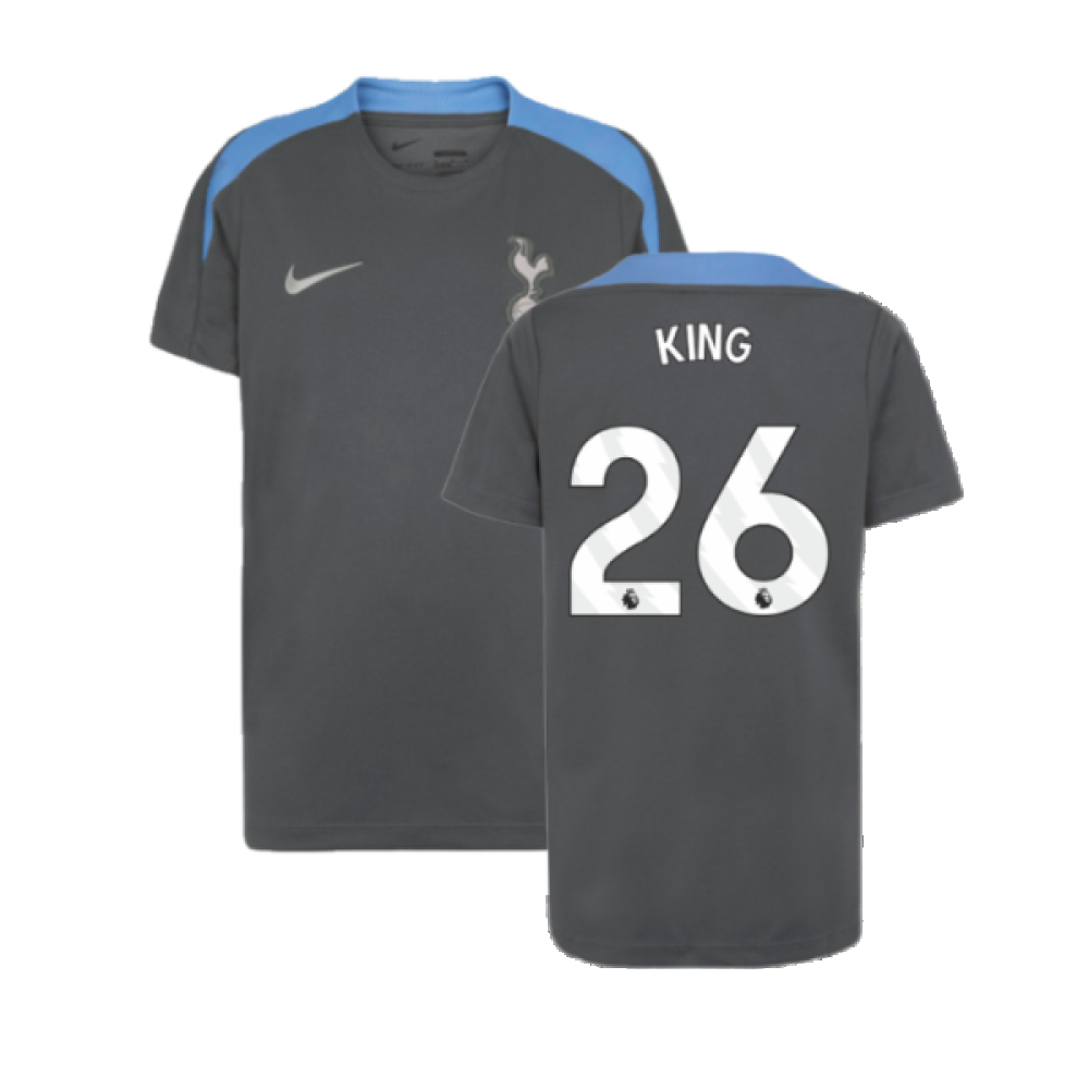 2024-2025 Tottenham Strike Dri-Fit Shirt (Dark Grey) - Kids (King 26)