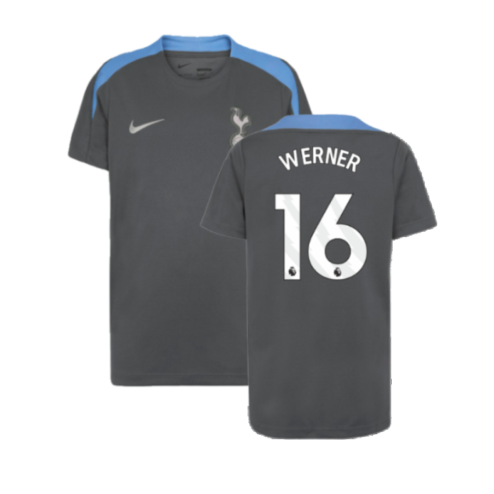 2024-2025 Tottenham Strike Dri-Fit Shirt (Dark Grey) - Kids (Werner 16)