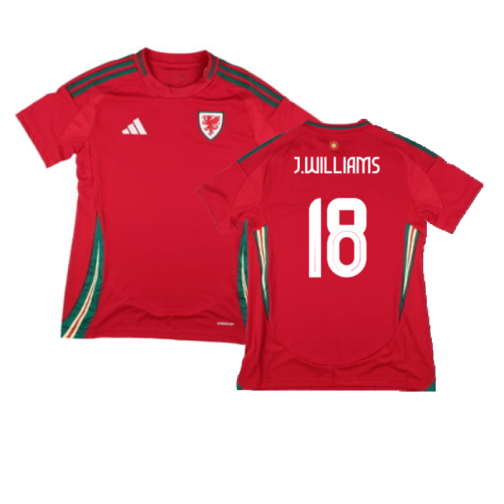 2024-2025 Wales Home Shirt (Womens) (J.Williams 18)