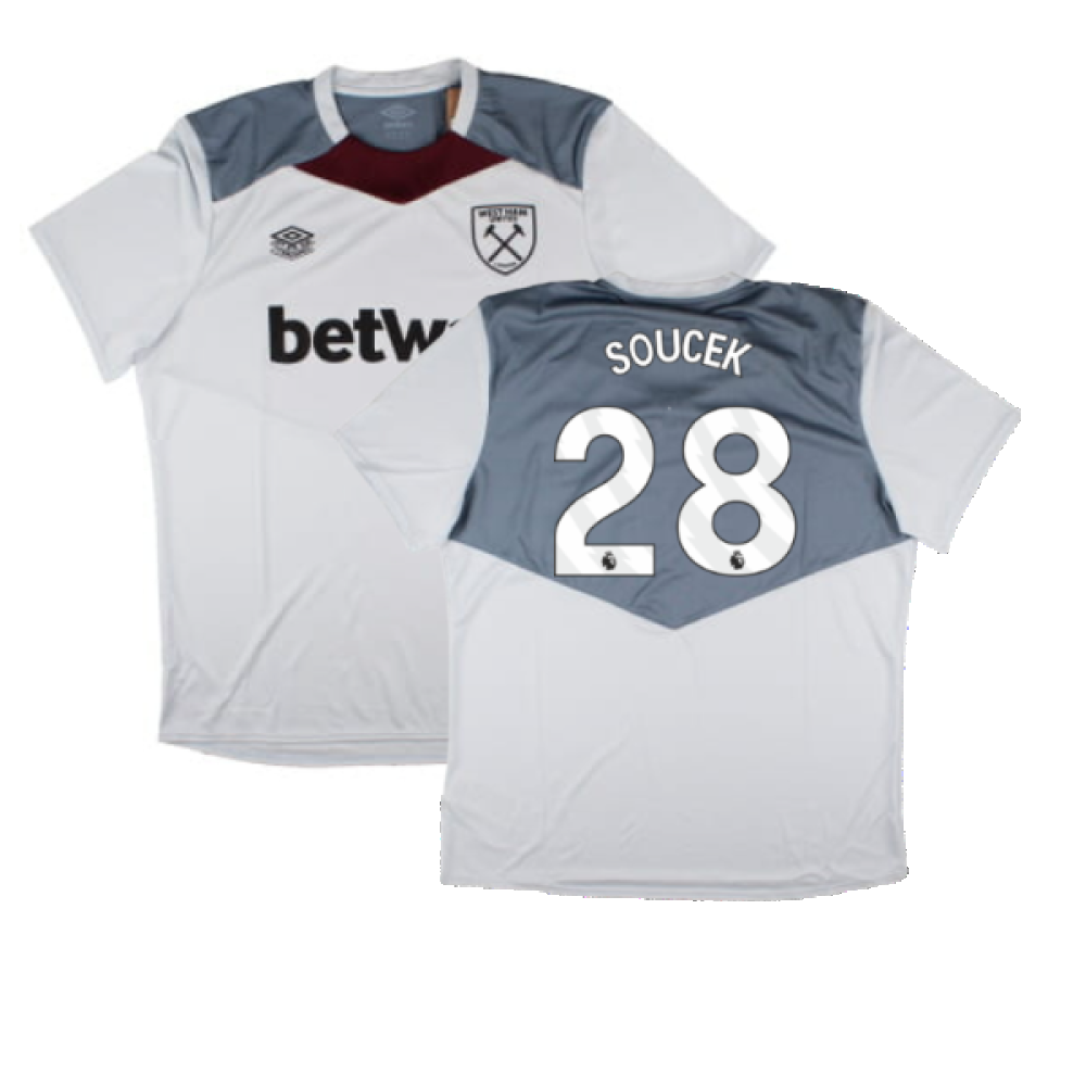 2024-2025 West Ham Training Jersey (Arctic Ice) (Soucek 28)