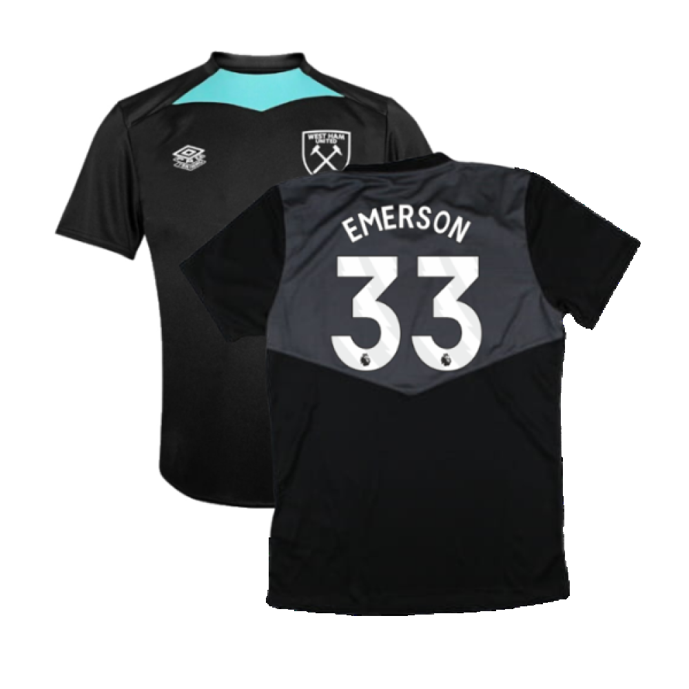 2024-2025 West Ham Training Jersey (Black) - Kids (Emerson 33)