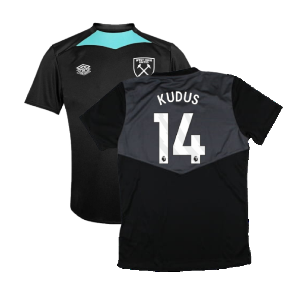 2024-2025 West Ham Training Jersey (Black) - Kids (Kudus 14)