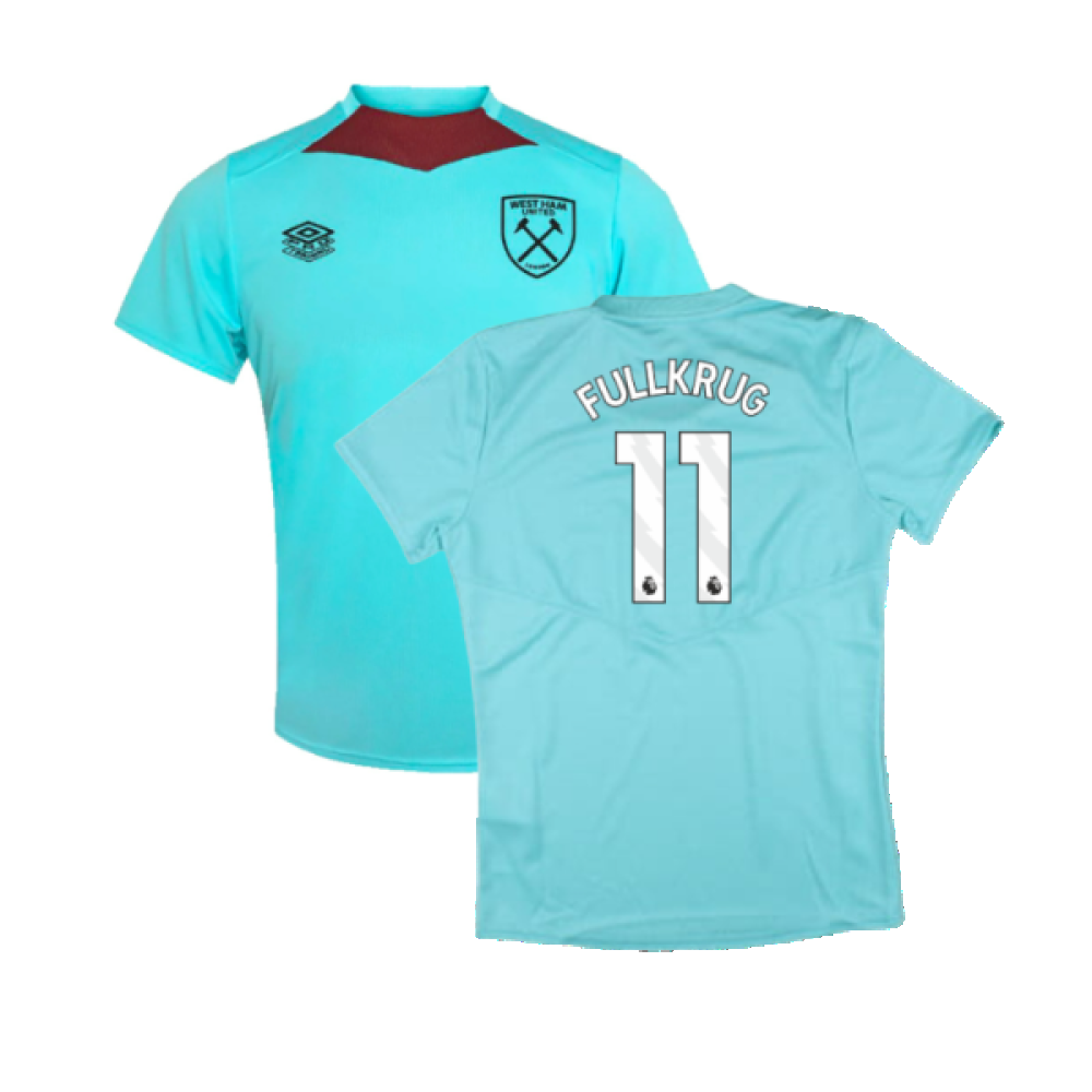 2024-2025 West Ham Training Jersey (Blue Radiance) - Kids (Fullkrug 11)