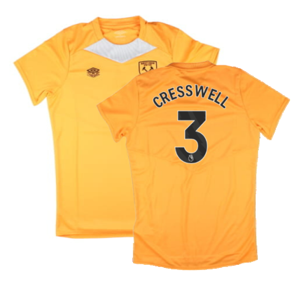 2024-2025 West Ham Training Jersey (Orange) - Kids (Cresswell 3)