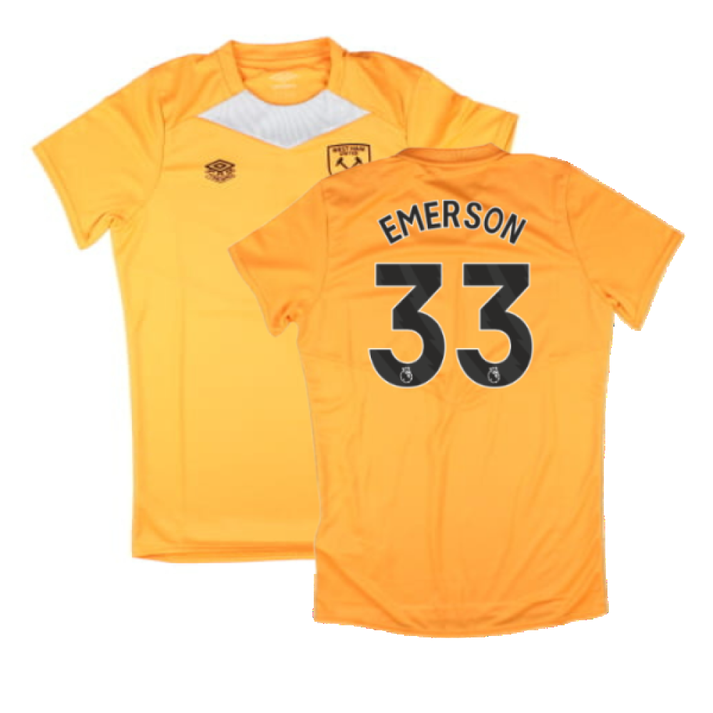 2024-2025 West Ham Training Jersey (Orange) - Kids (Emerson 33)