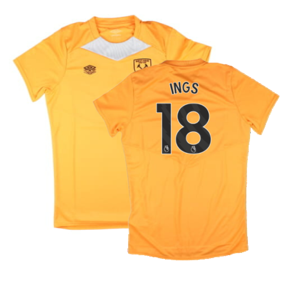 2024-2025 West Ham Training Jersey (Orange) - Kids (Ings 18)