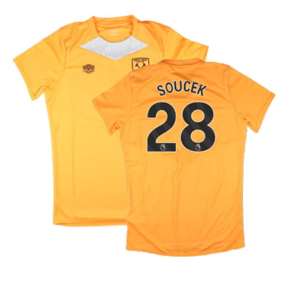 2024-2025 West Ham Training Jersey (Orange) - Kids (Soucek 28)