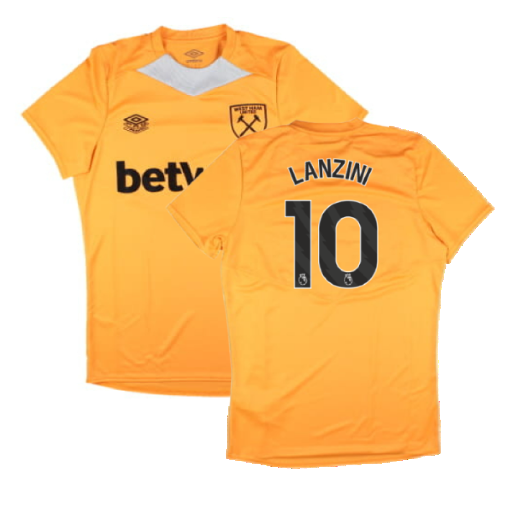 2024-2025 West Ham Training Jersey (Orange) (Lanzini 10)