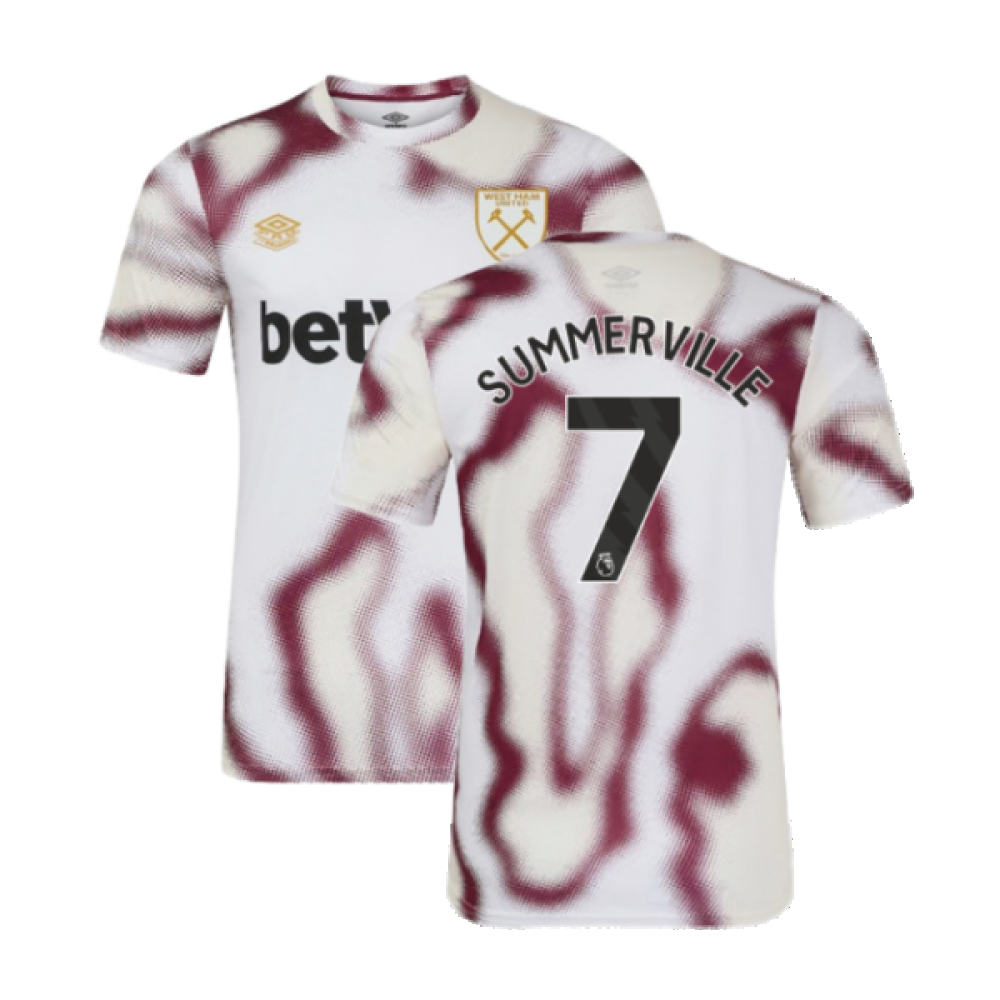 2024-2025 West Ham Warm Up Jersey (White) (Summerville 7)