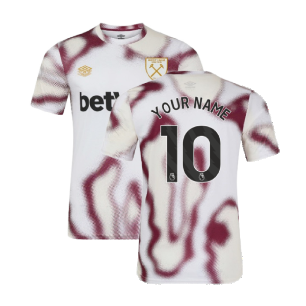 2024-2025 West Ham Warm Up Jersey (White) (Your Name)