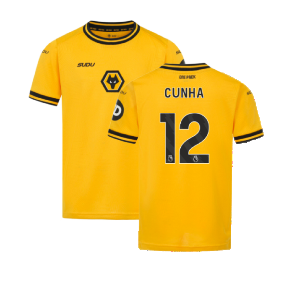 2024-2025 Wolves Home Shirt (Kids) (Cunha 12)