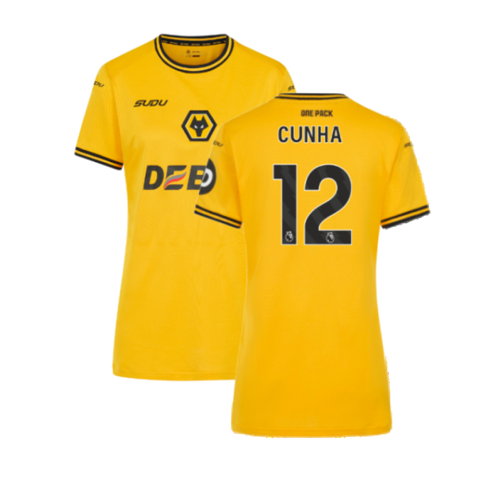 2024-2025 Wolves Home Shirt (Womens) (Cunha 12)