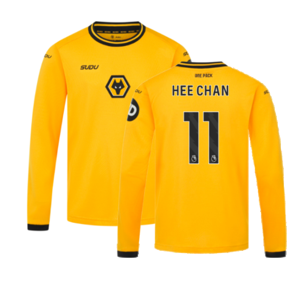 2024-2025 Wolves Long Sleeve Home Shirt (Kids) (Hee Chan 11)