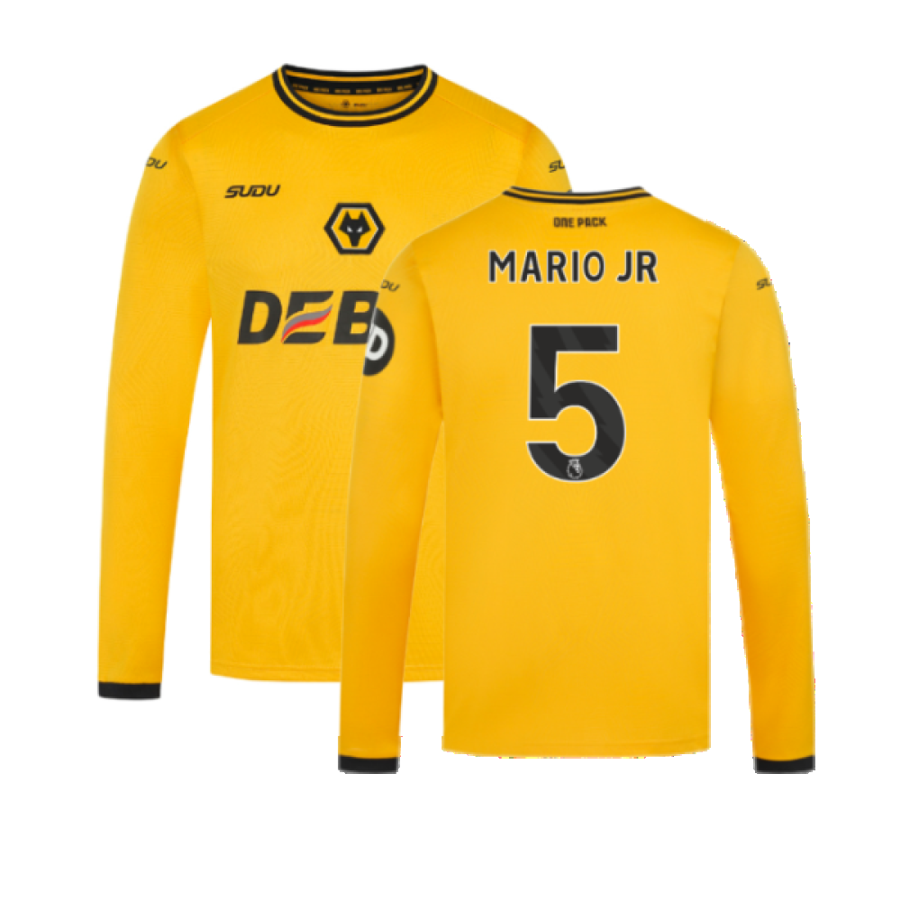 2024-2025 Wolves Long Sleeve Home Shirt (Mario JR 5)