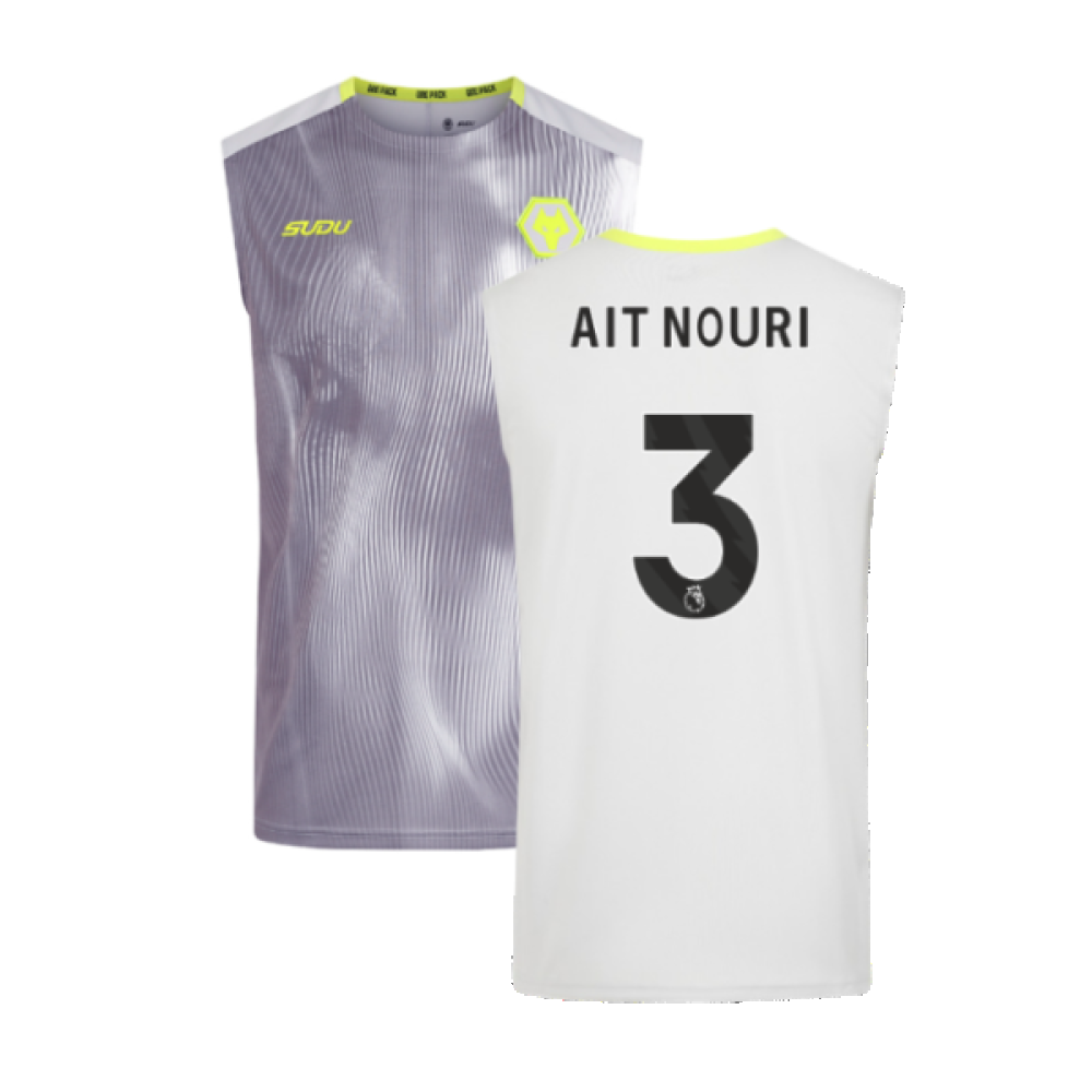 2024-2025 Wolves Players Training Vest (Grey) (Ait Nouri 3)