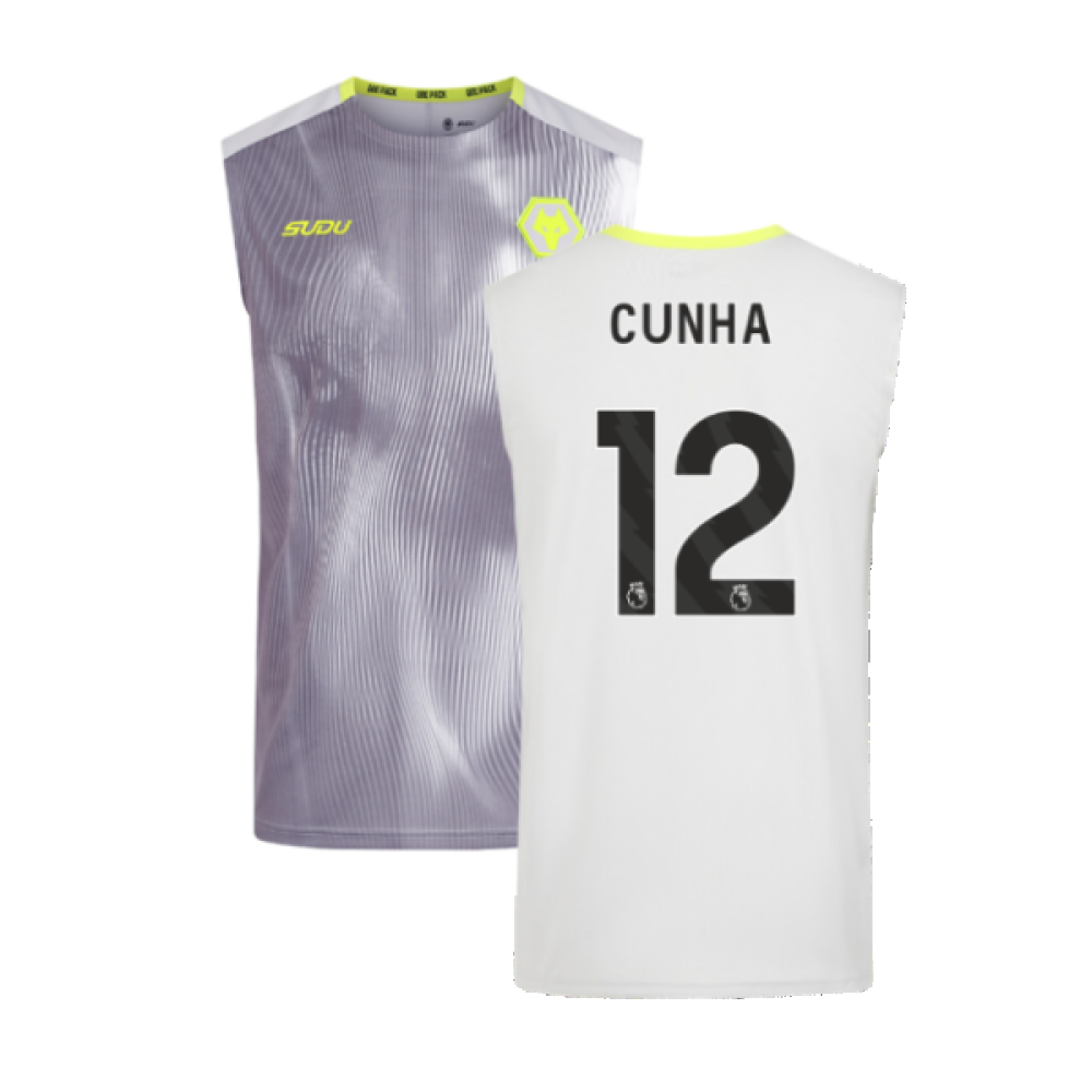 2024-2025 Wolves Players Training Vest (Grey) (Cunha 12)