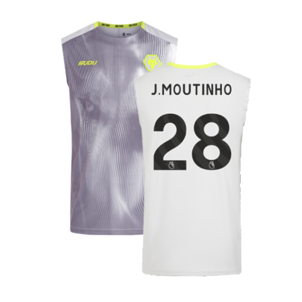 2024-2025 Wolves Players Training Vest (Grey) (J.Moutinho 28)