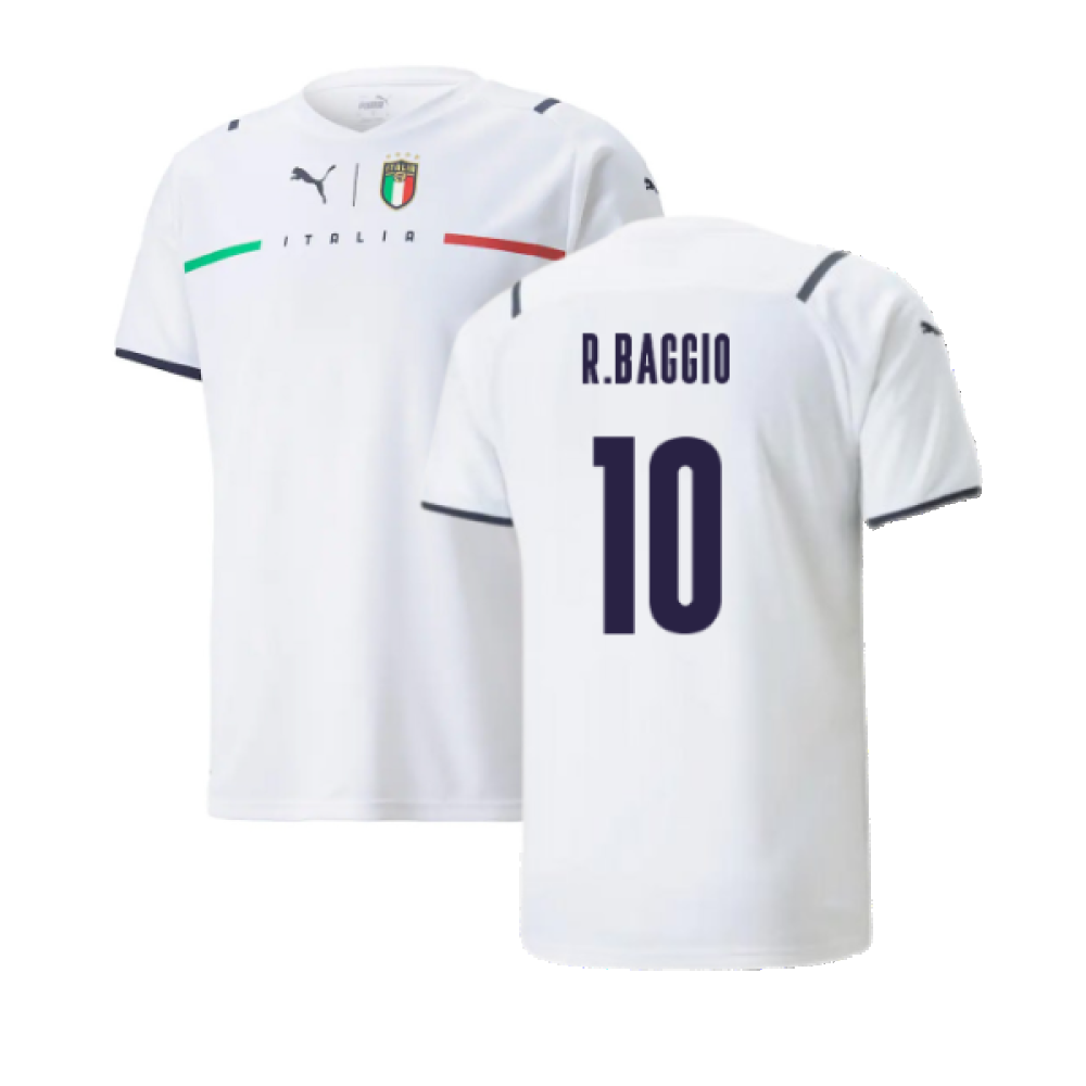 2021-2022 Italy Away Shirt (Kids) (R.BAGGIO 10)