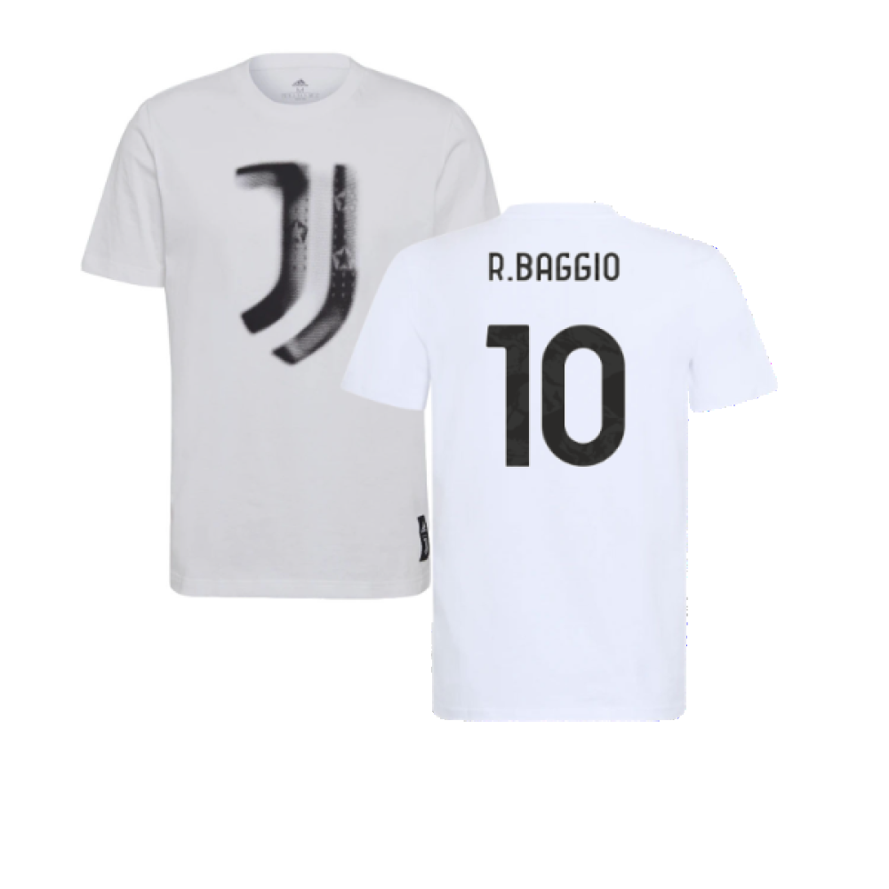 2021-2022 Juventus Training T-Shirt (White) (R.BAGGIO 10)