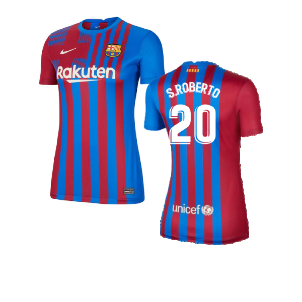 2021-2022 Barcelona Little Boys Home Kit (S.ROBERTO 20)