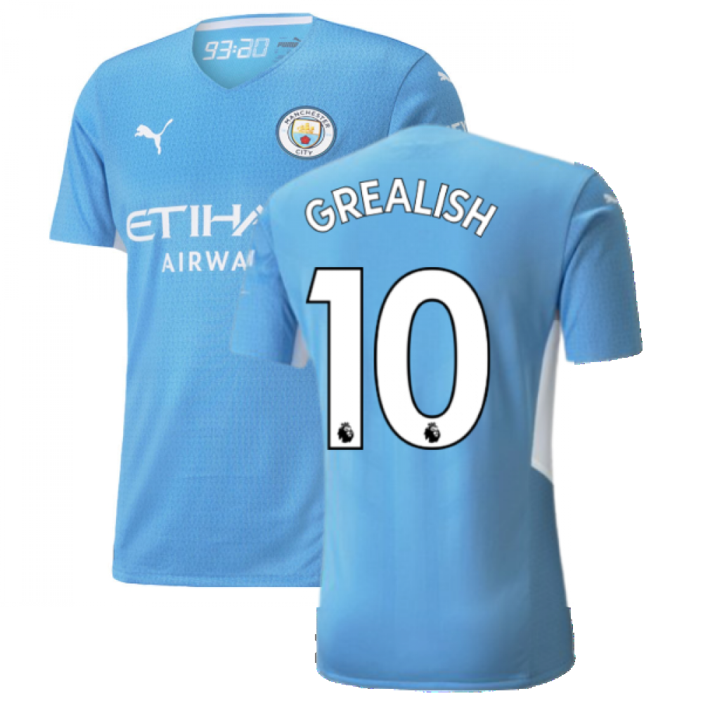 2021-2022 Man City Authentic Home Shirt (GREALISH 10)