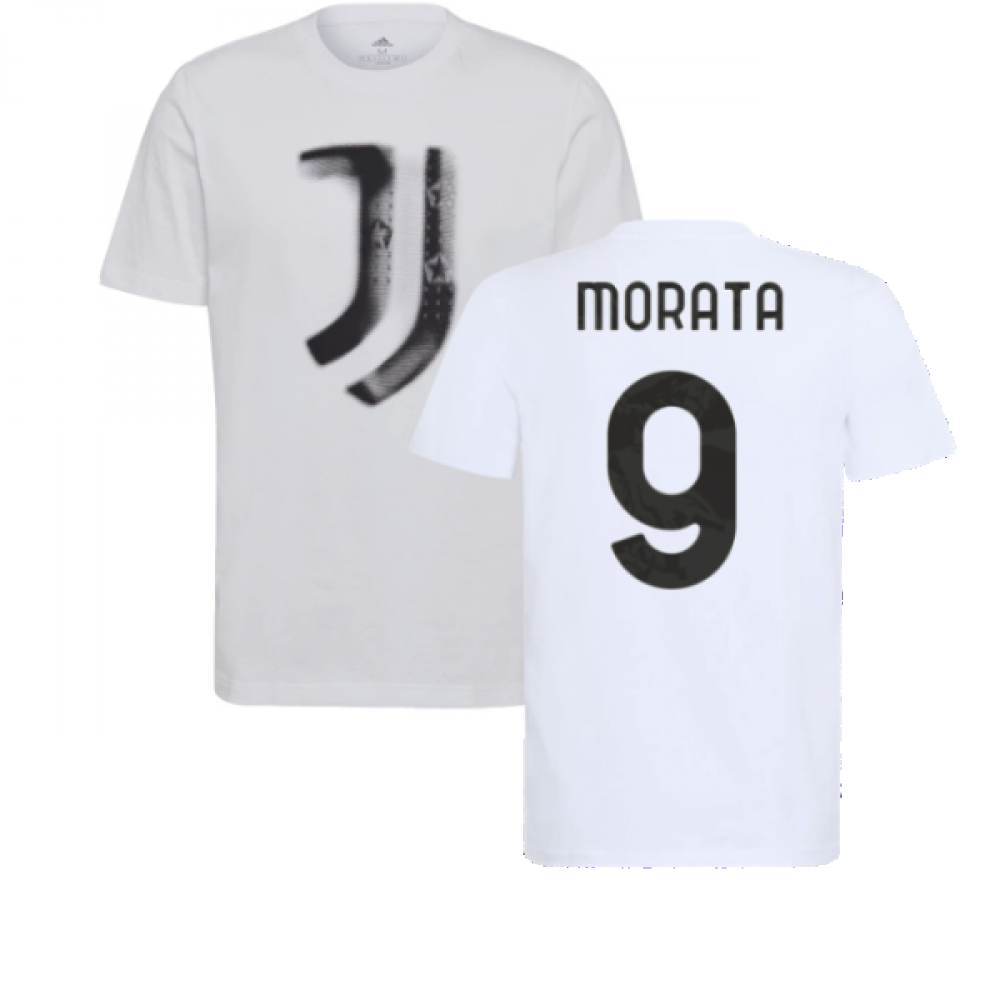 2021-2022 Juventus Training T-Shirt (White) (MORATA 9)