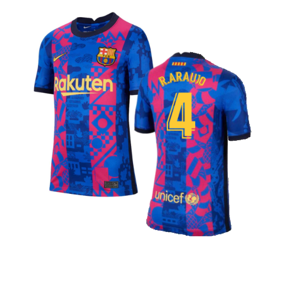 2021-2022 Barcelona Infants 3rd Kit (R.ARAUJO 4)