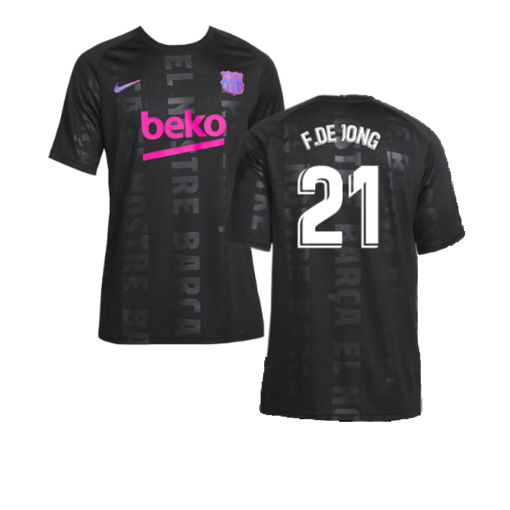 2021-2022 Barcelona 3rd Shirt (Kids) (F.DE JONG 21)