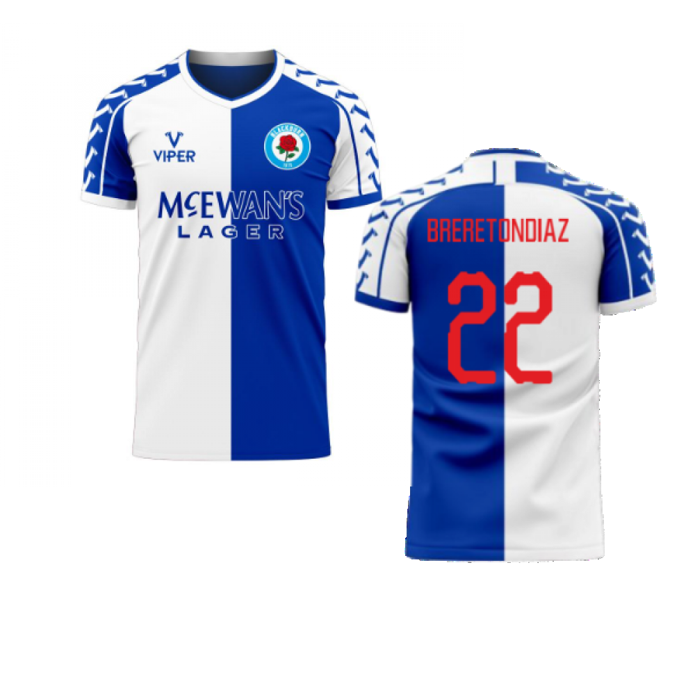 Blackburn 2024-2025 Home Concept Football Kit (Viper) (Brereton Diaz 22)