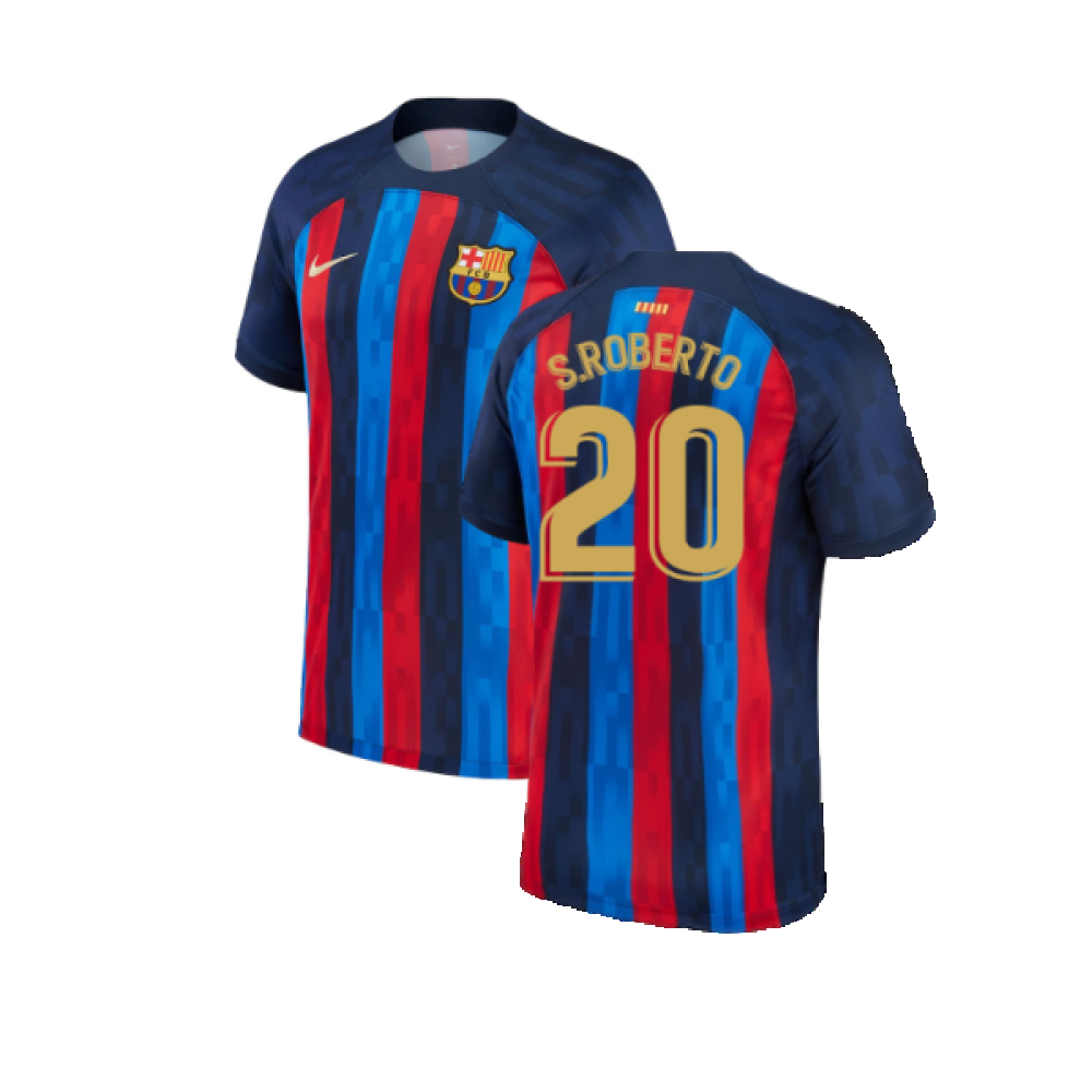 2022-2023 Barcelona Home Shirt (Ladies) (S.ROBERTO 20)