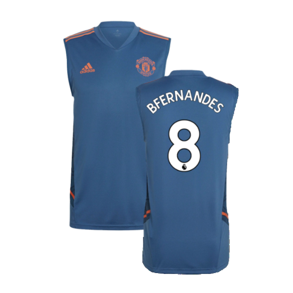 2022-2023 Man Utd Sleeveless Jersey (Blue) (B FERNANDES 8)