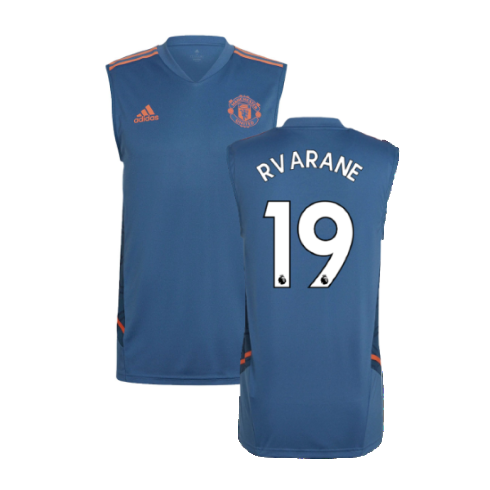 2022-2023 Man Utd Sleeveless Jersey (Blue) (R VARANE 19)