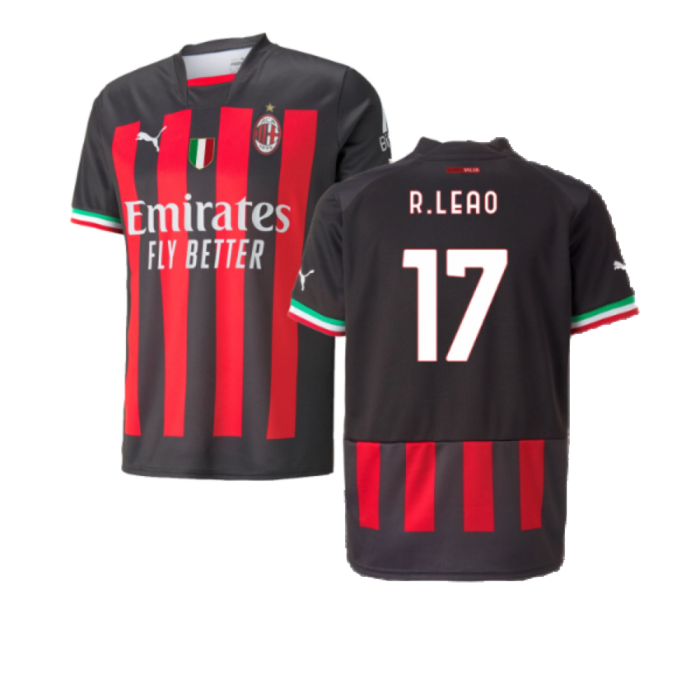 2022-2023 AC Milan Home Shirt (Kids) (R.LEAO 17)