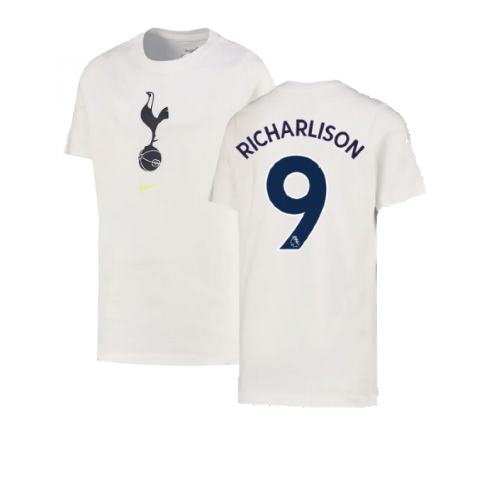 2022-2023 Tottenham Crest Tee (White) (RICHARLISON 9)