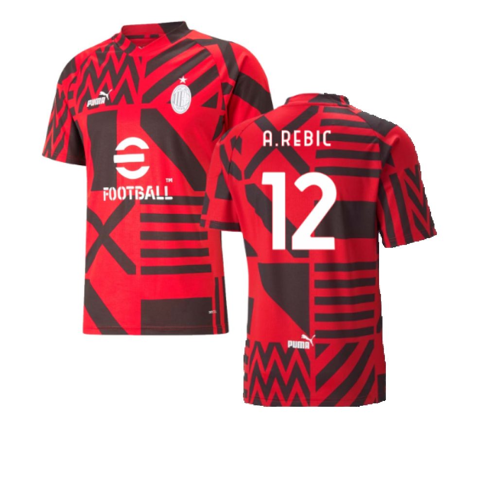 2022-2023 AC Milan Pre-Match Jersey (Red) (A.REBIC 12)