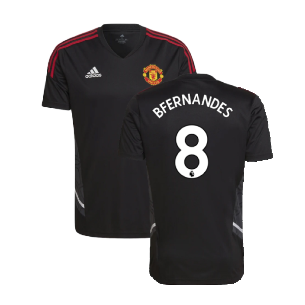 2022-2023 Man Utd Training Shirt (Black) (B FERNANDES 8)