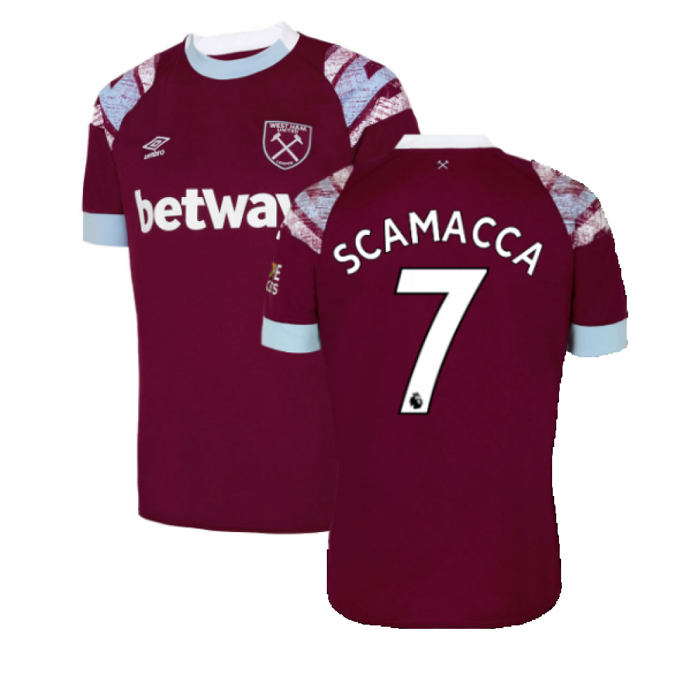 2022-2023 West Ham Home Shirt (SCAMACCA 7)