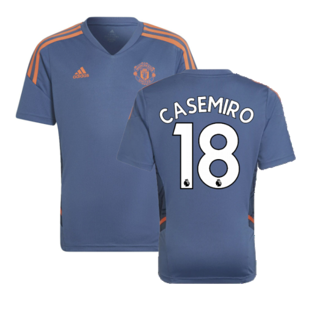 2022-2023 Man Utd Training Shirt (Blue) - Kids (CASEMIRO 18)