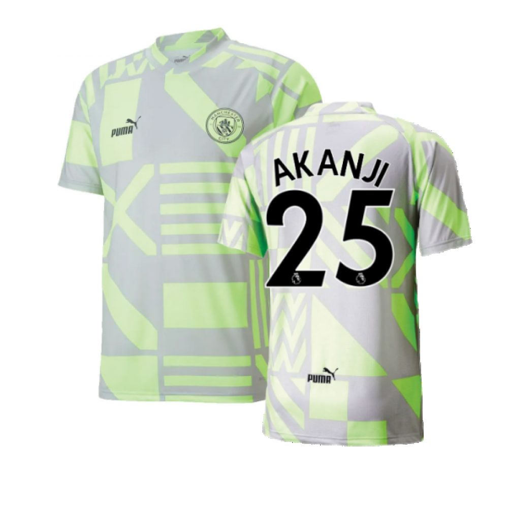 2022-2023 Man City Pre-Match Jersey (Grey Violet) (AKANJI 25)