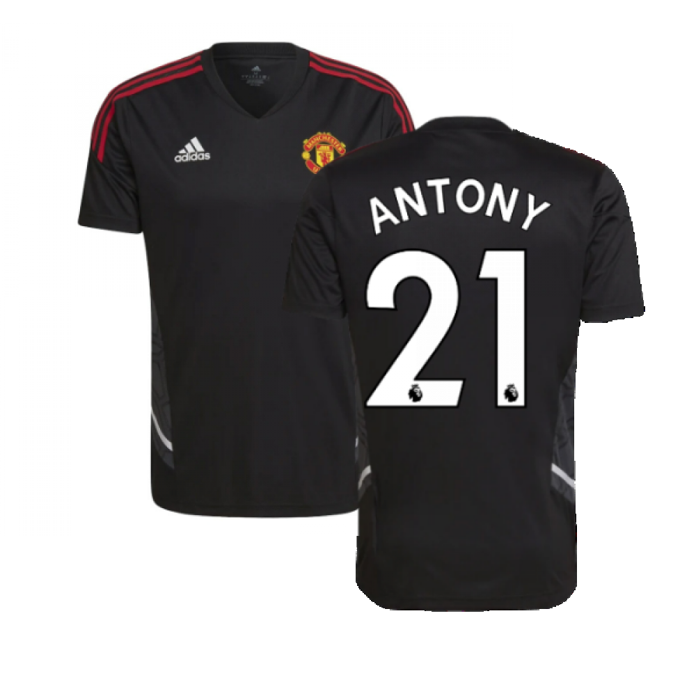 2022-2023 Man Utd Training Shirt (Black) (ANTONY 21)