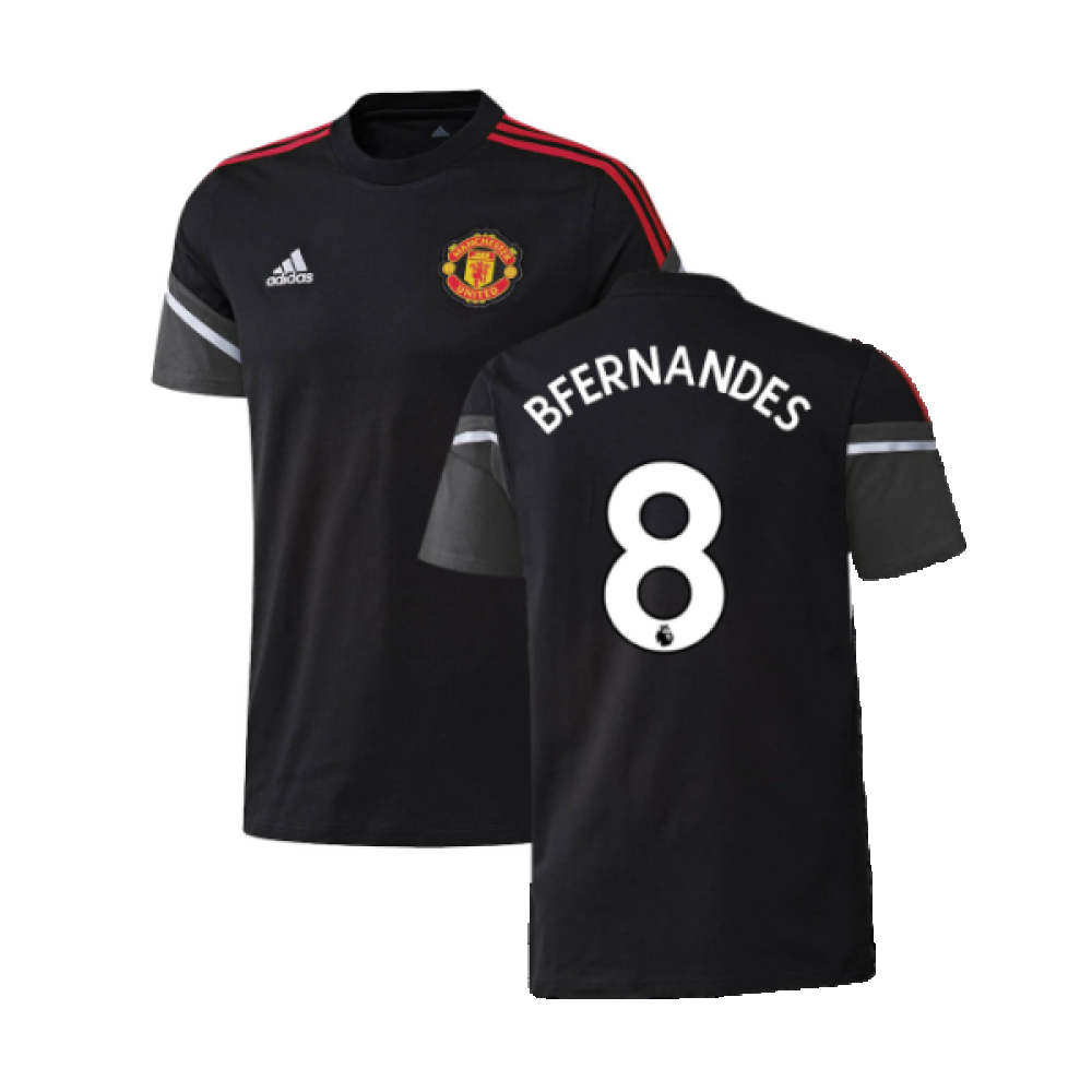 2022-2023 Man Utd Training Tee (Black) (B FERNANDES 8)