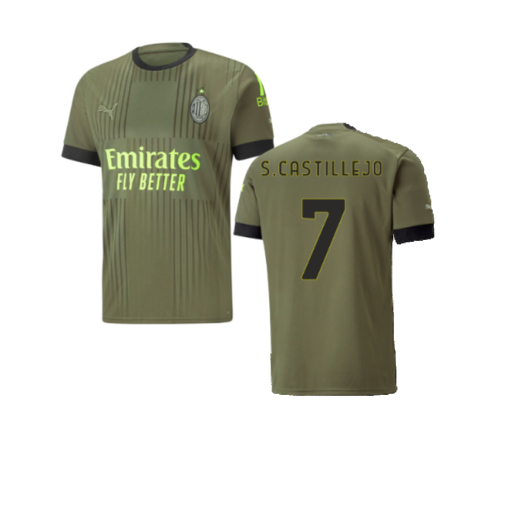 2022-2023 AC Milan Training Jersey (Spring Moss) (R.LEAO 17)