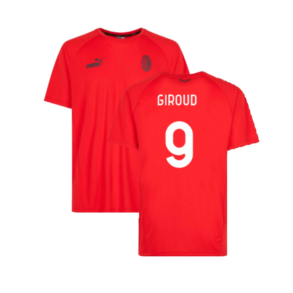 2022-2023 AC Milan Casuals Tee (Red) (Giroud 9)