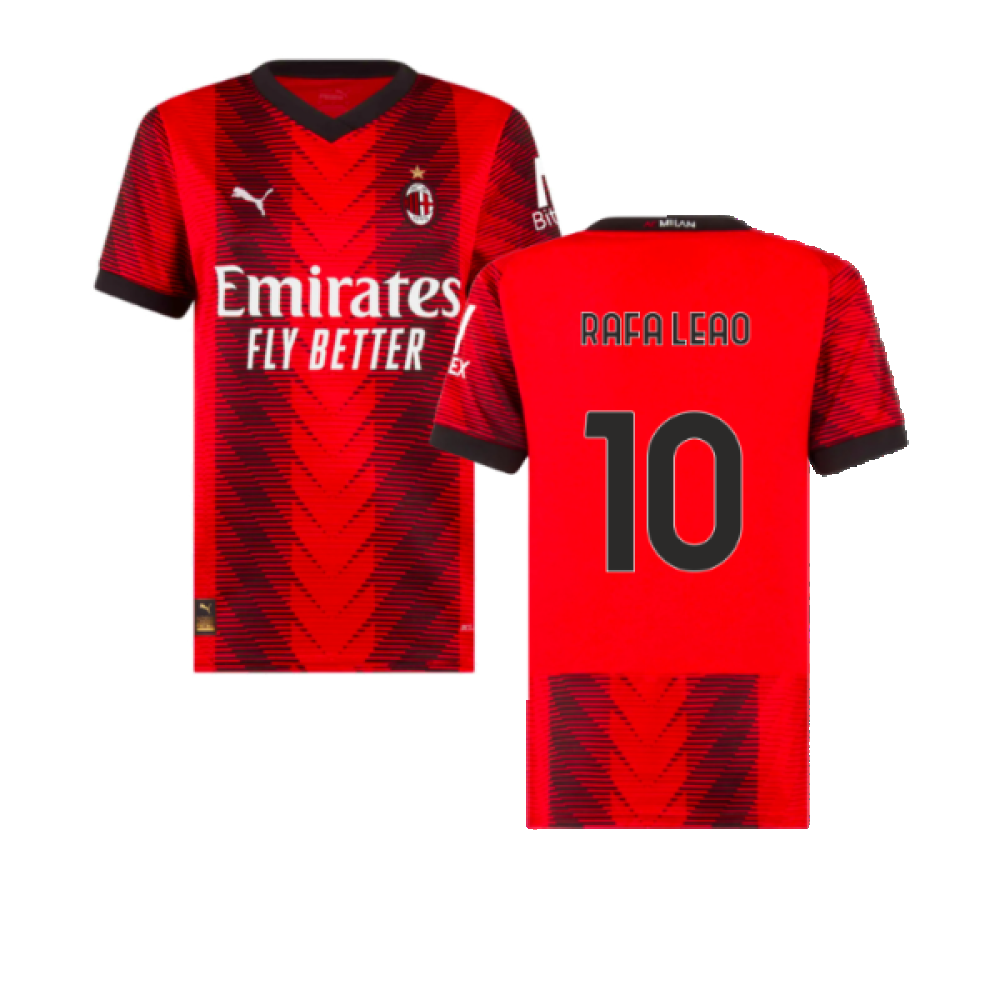 2023-2024 AC Milan Home Shirt (Ladies) (Rafa Leao 10)